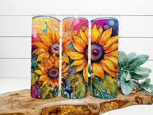 Colorful Sunflower Tumbler