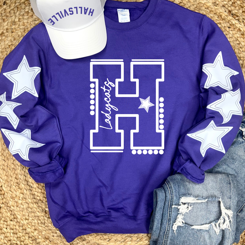 Custom Stars PURPLE Sweatshirt- youth and adult