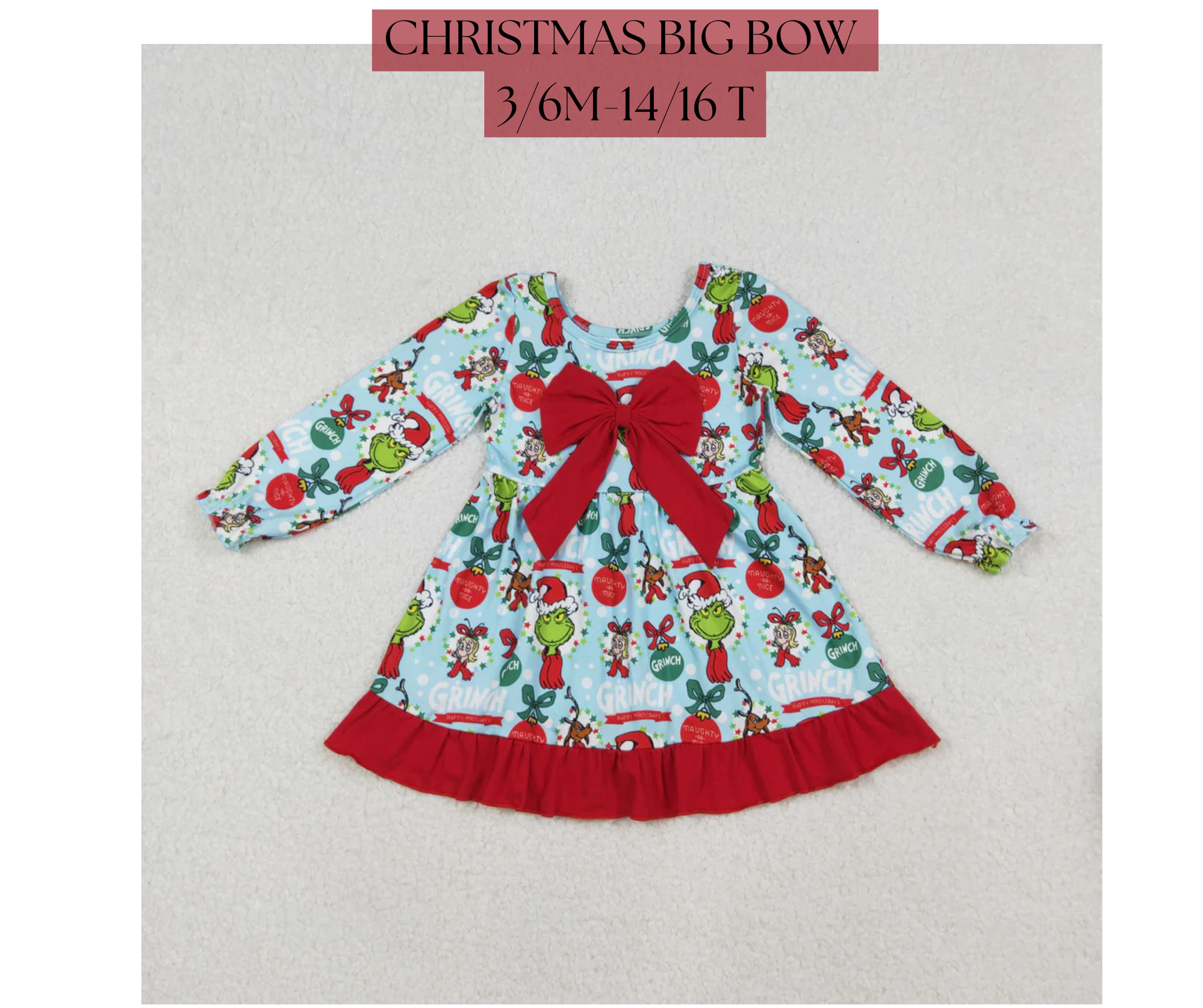 PREORDER: KID CHRISTMAS TWIRL DRESSES 11.17.25