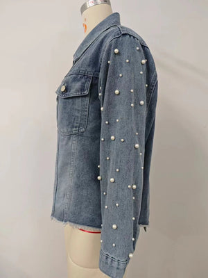 PREORDER: The Camila Pearl Embellished Jean Jacket 1.20.25 osym