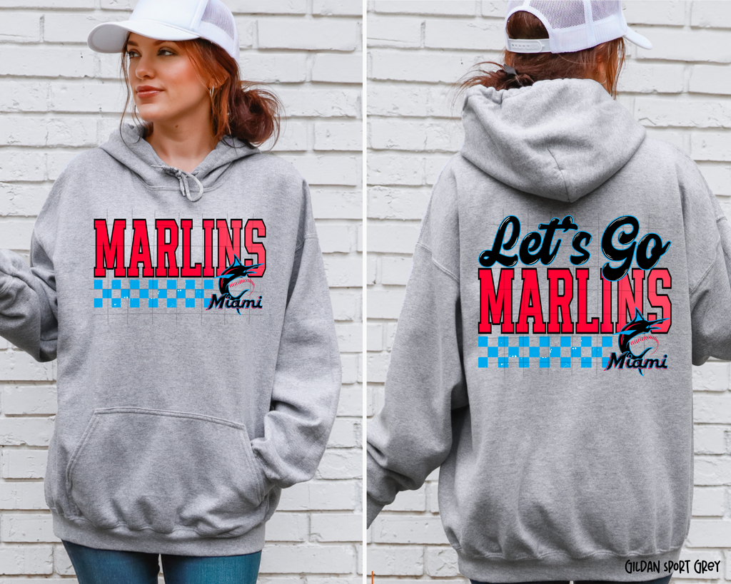 Let's Go Marlins Baseball - Hoodie