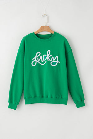 PREORDER: Chenille Cursive Embroidered LUCKY 1.20.25