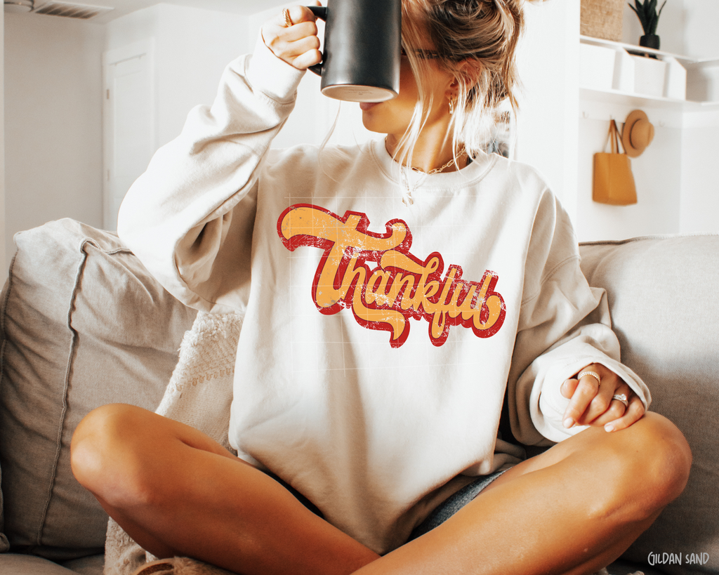 Thankful Distressed - Sweatshirt