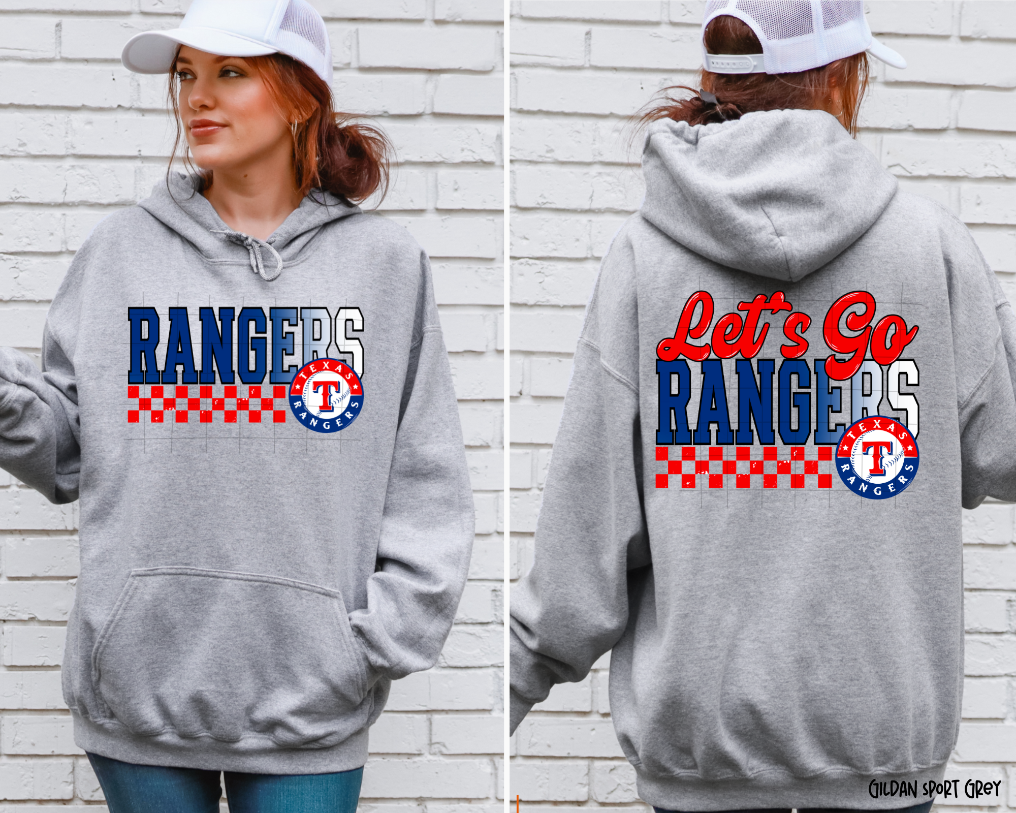 Let's Go Rangers Baseball - Hoodie