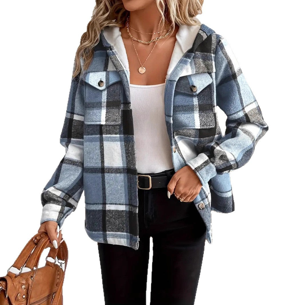PREORDER: ALBA Plaid Fleece Shacket 10.13.25 osym