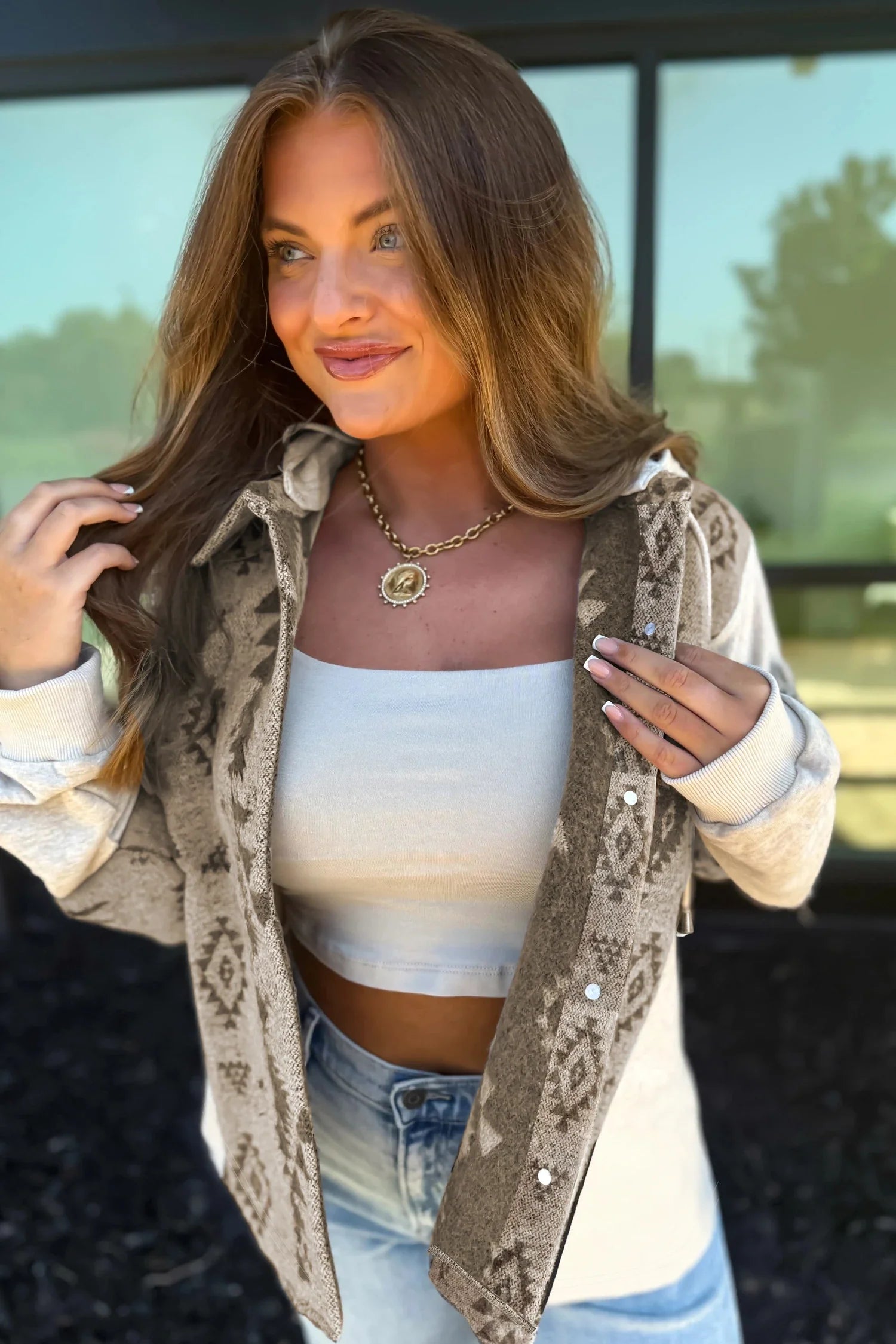 PREORDER: Leesa Aztec shacket 12.15.25 osym