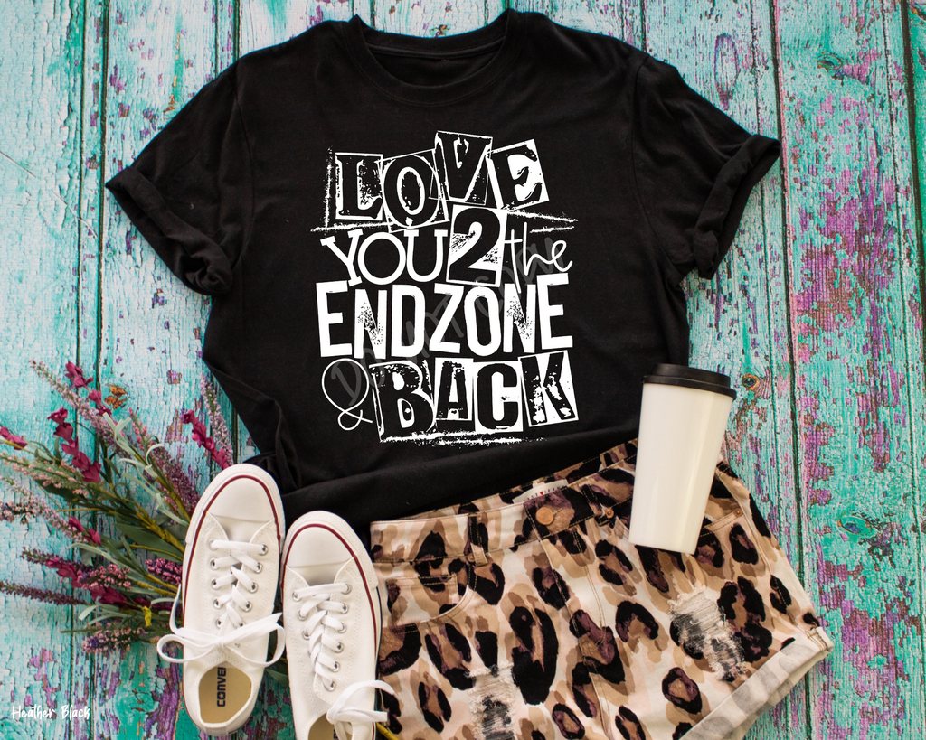 Love You 2 The Endzone And Back Football - Tee