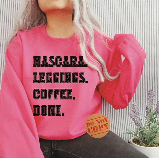 Mascara Leggings Coffee Done - Tee