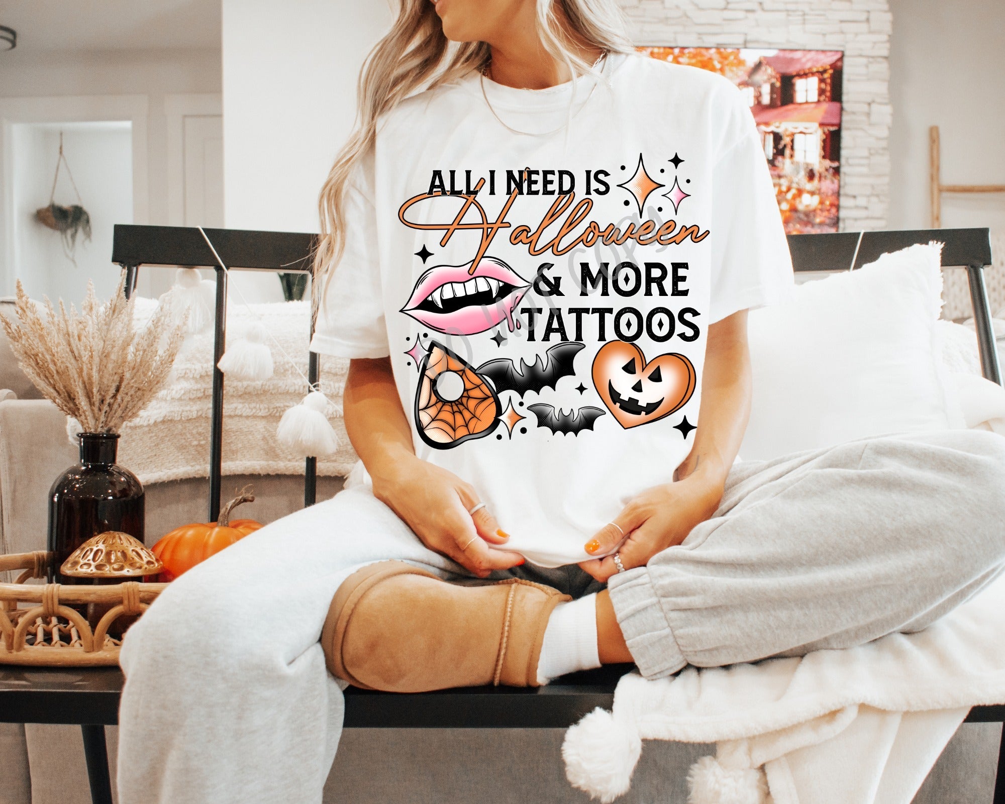 All I Need Is Halloween & More Tattoos - Tee