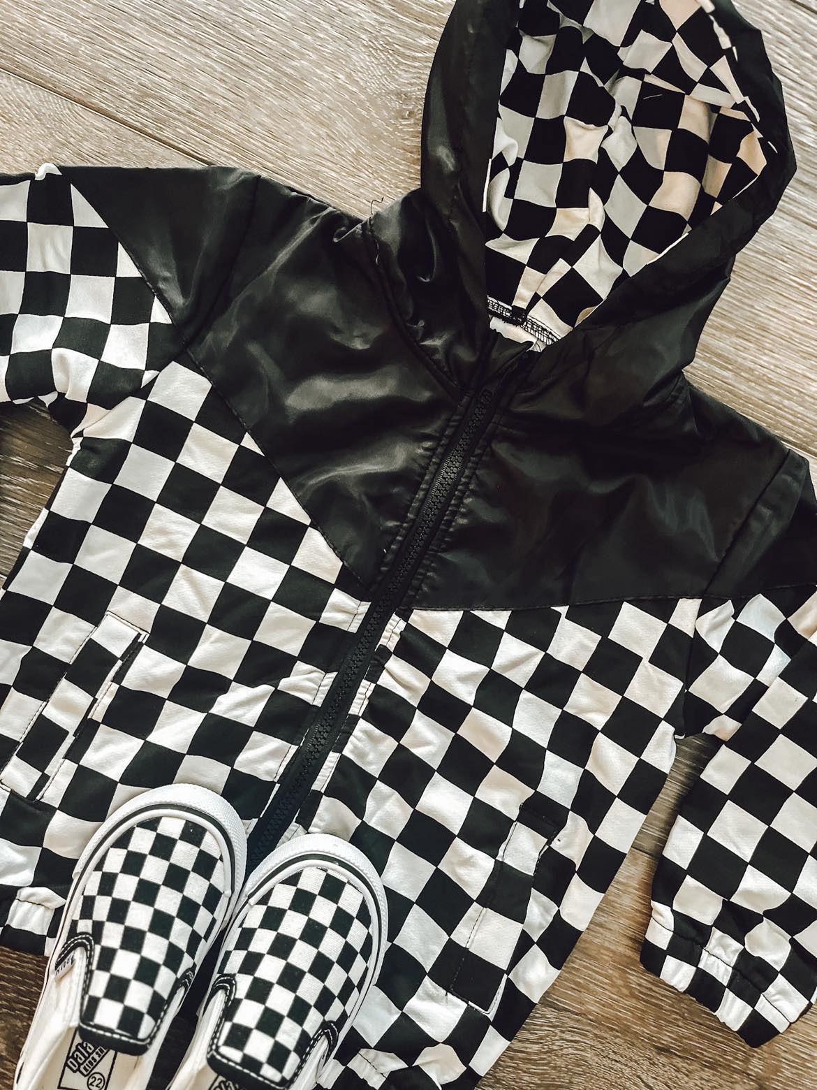 PREORDER: Black and White Checker Jacket 9.3.24 osym