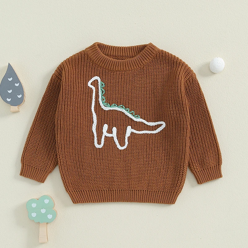 PREORDER: Dino or Tractor Chunky Knit Sweaters 9.3.24 osym