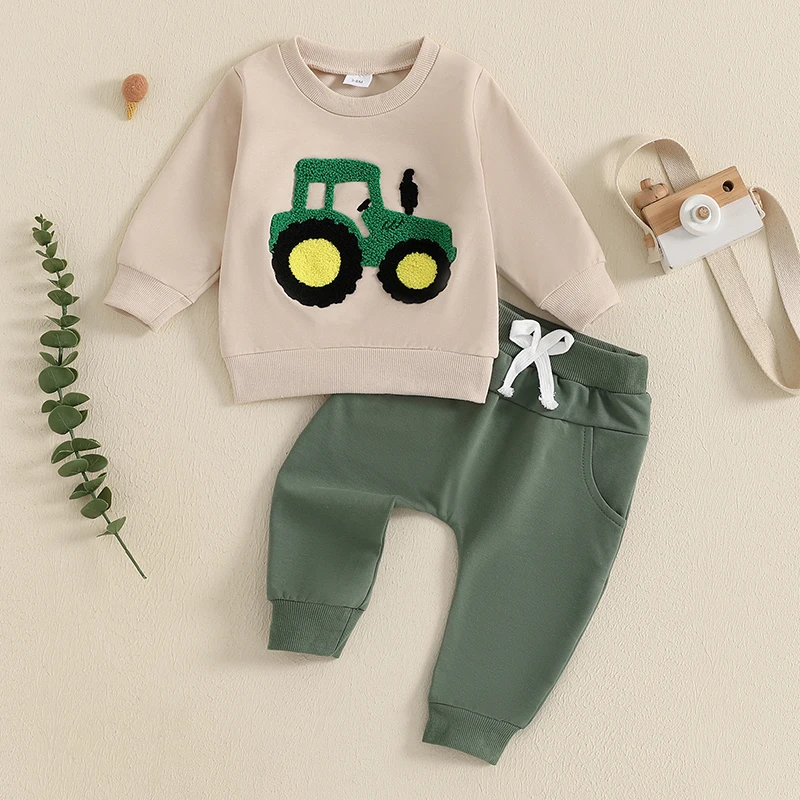 PREORDER: Green Tractor Onesie or Two-Piece Set 9.23.24 OSYM