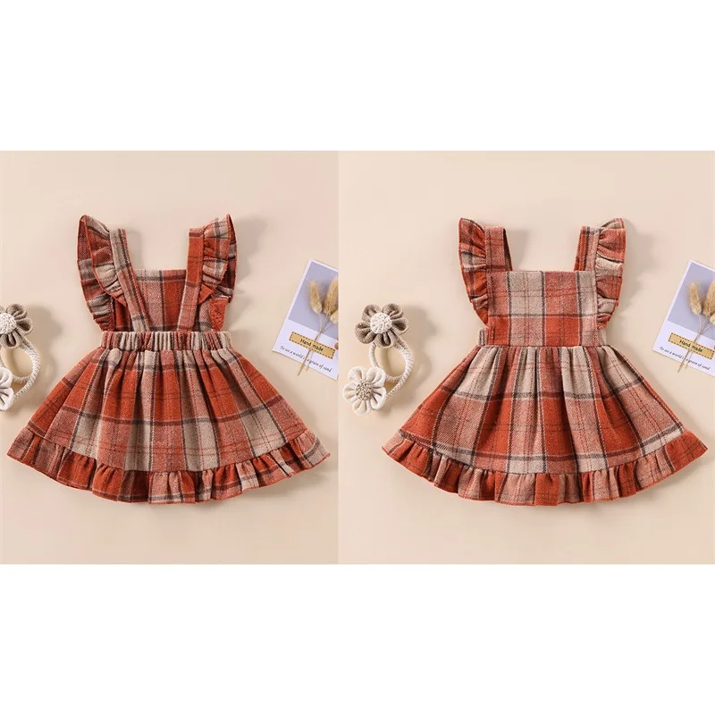 PREORDER: Plaid Ruffle Sleeve Dress 9.23.24 OSYM