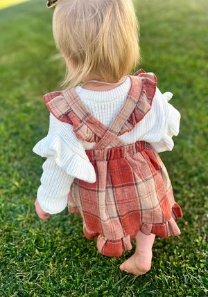 PREORDER: Plaid Ruffle Sleeve Dress 9.23.24 OSYM