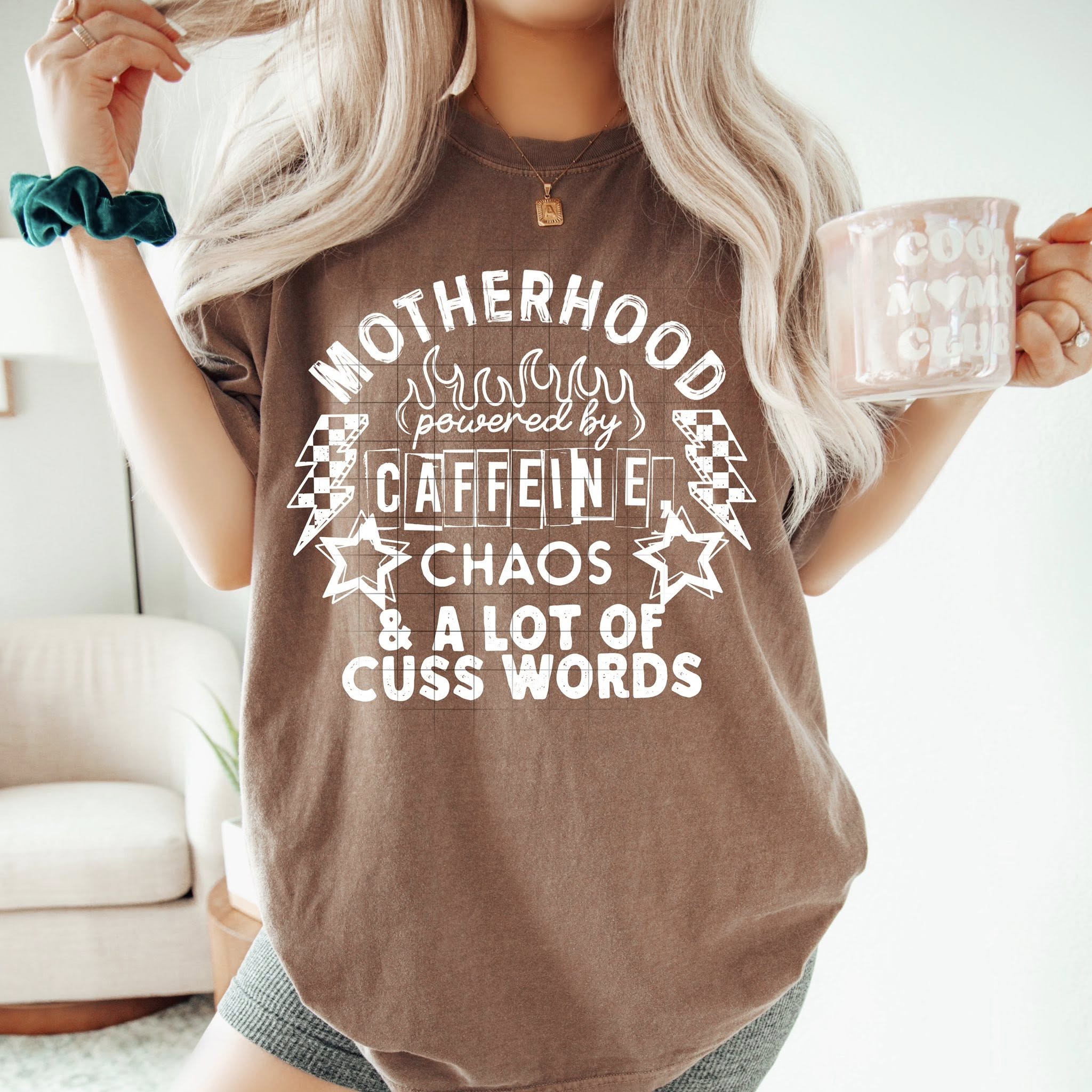Motherhood Powered By Coffee - Tee