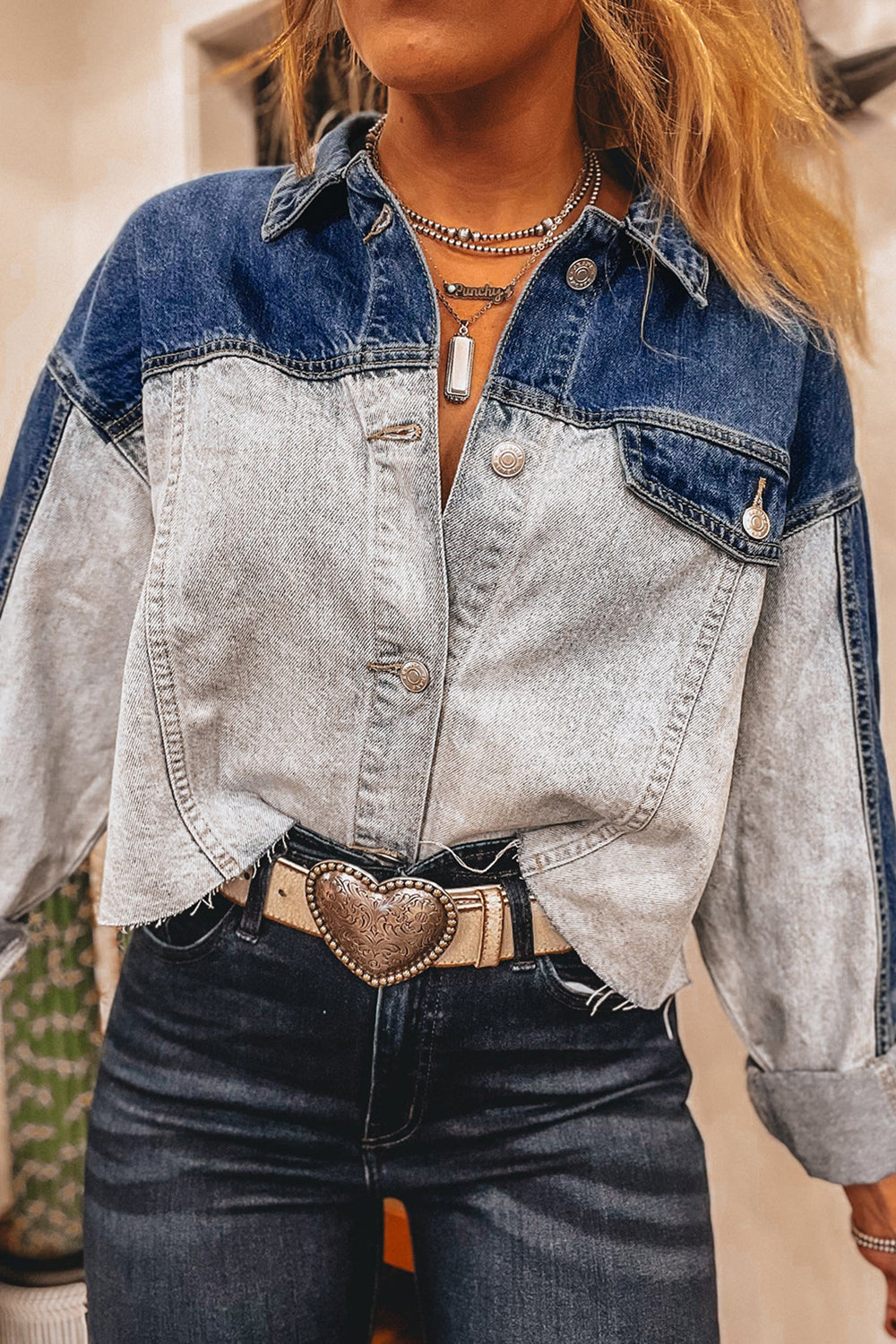 PREORDER: Piper two toned denim shirt 8.4.25 osym