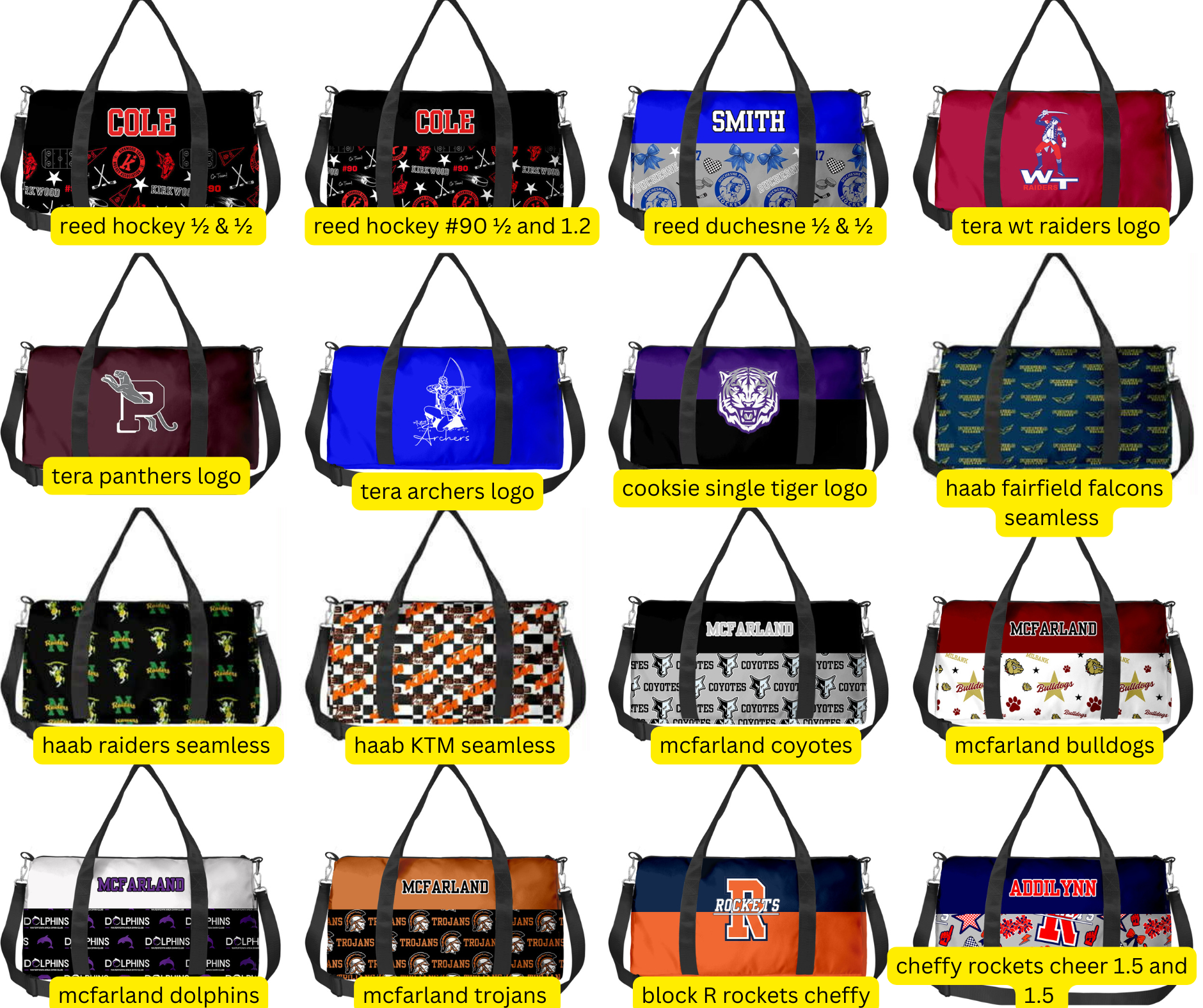 PREORDER: CUSTOM DUFFEL BAGS 11.24.25 OSYM