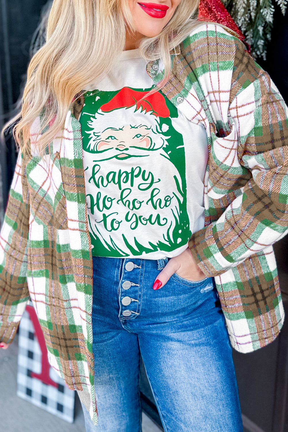 PREORDER: Festive Plaid shacket 10.13.25 osym