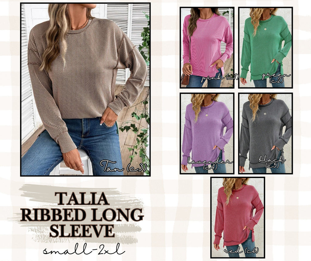 PREORDER: TAILIA RIBBED LONG SLEEVE 11.17.25 osym
