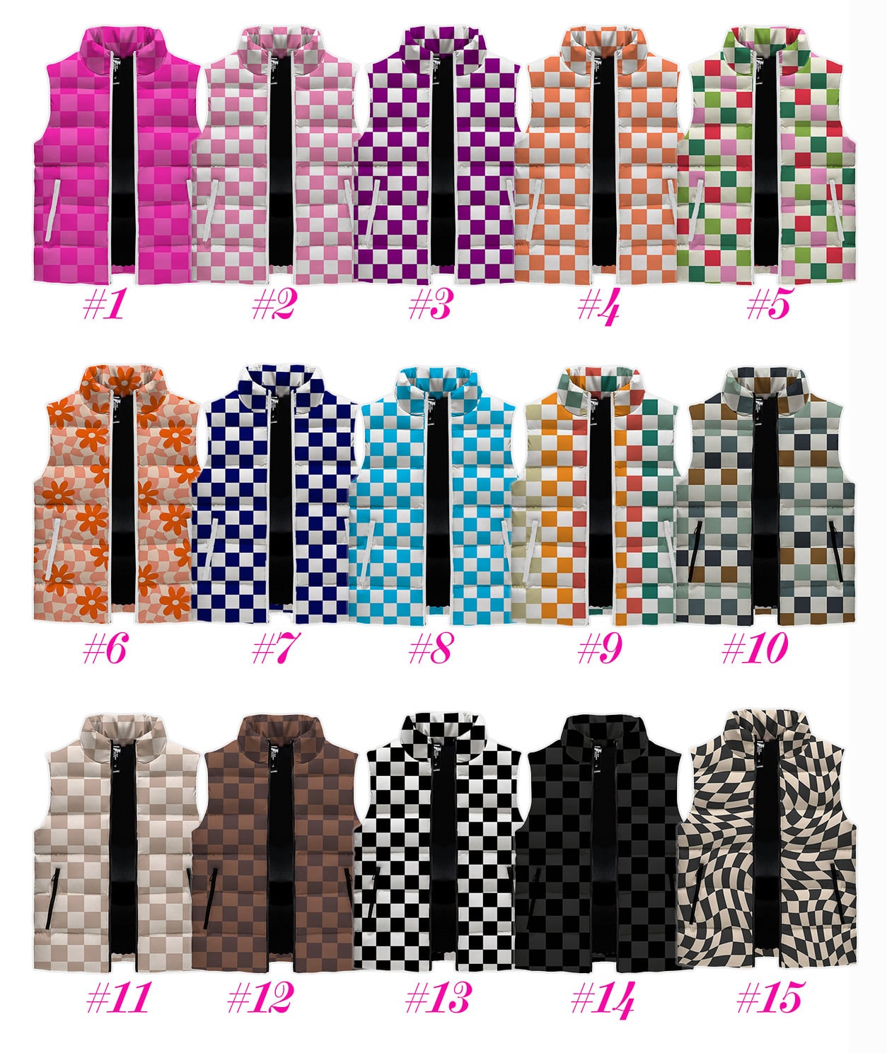 PREORDER: MOMMY ME Puffer Vest (Checkered & Valentines) 12.15.25