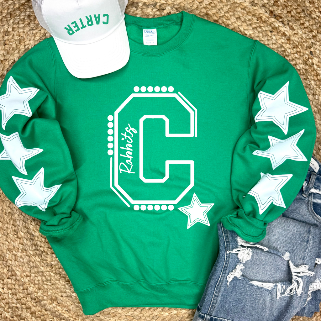 Custom Stars KELLY Sweatshirt- youth and adult