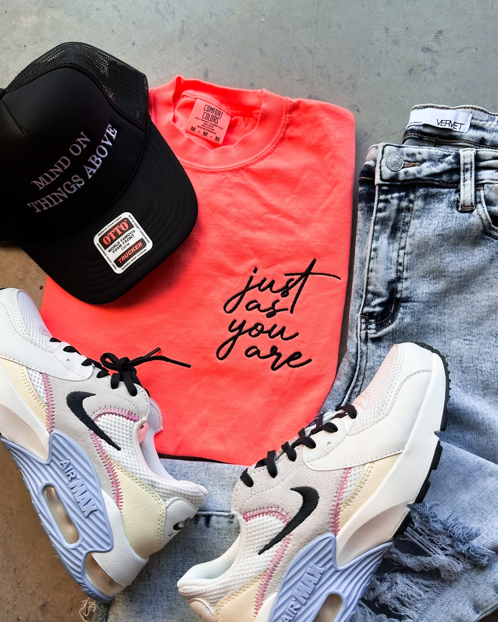 Just As You Are Embroidery Tee