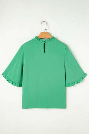 PREORDER: The Zoey Green Ruffle Top 1.20.25