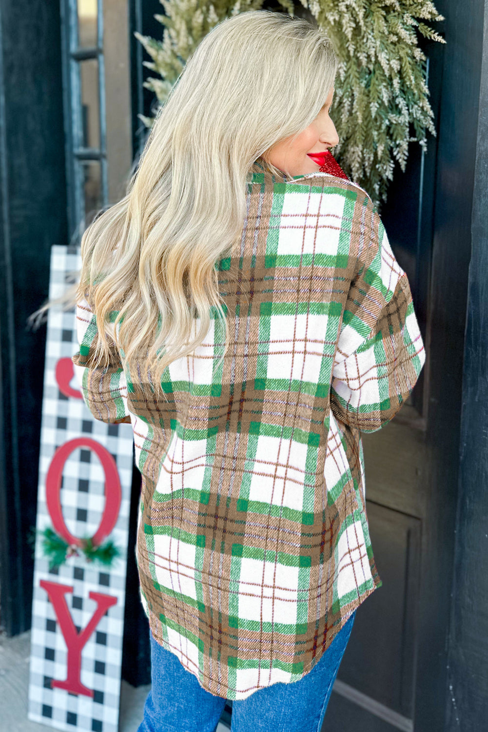 PREORDER: Festive Plaid shacket 10.13.25 osym