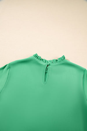 PREORDER: The Zoey Green Ruffle Top 1.20.25