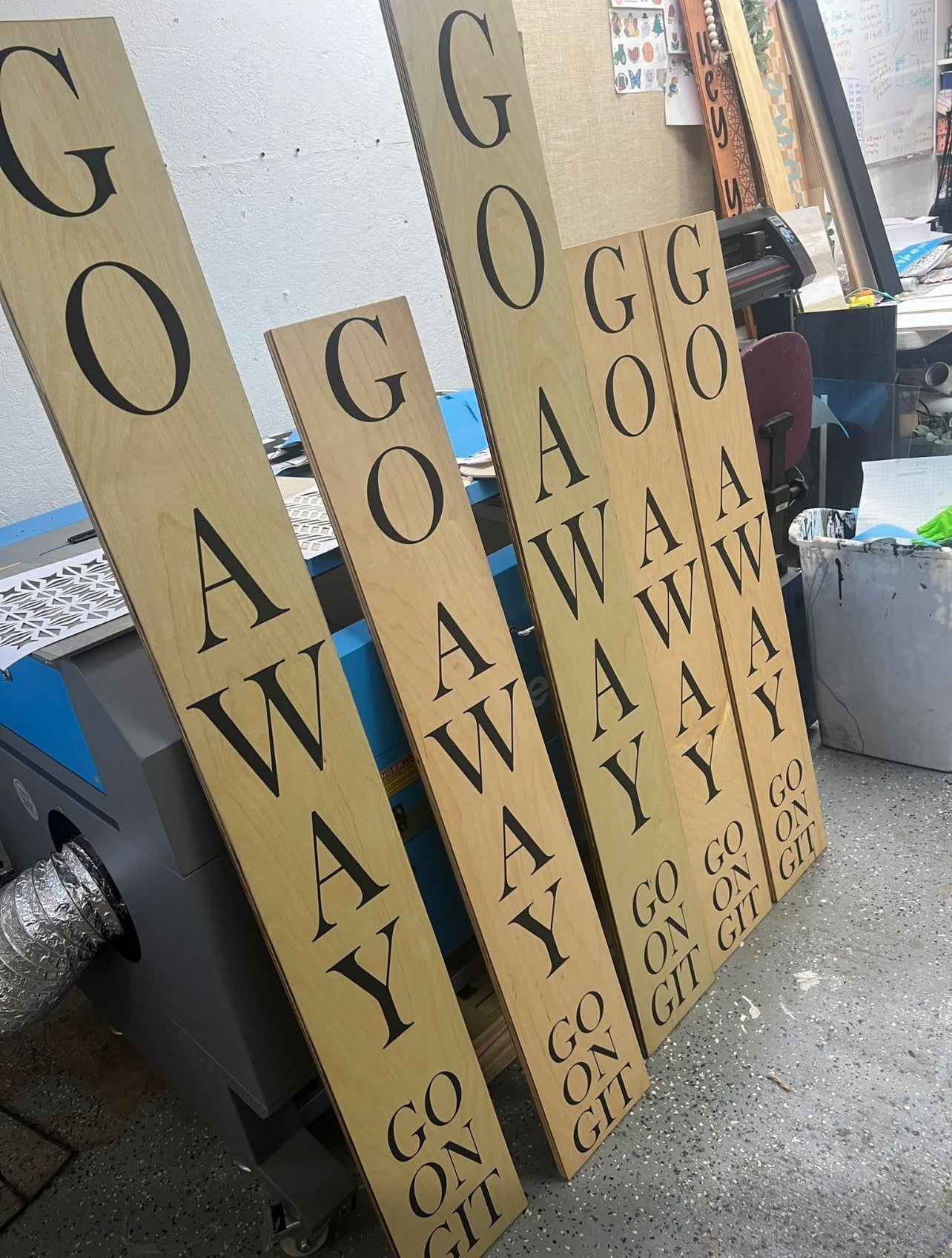 7x60” - Go Away, Go On, Git - Front Porch Sign