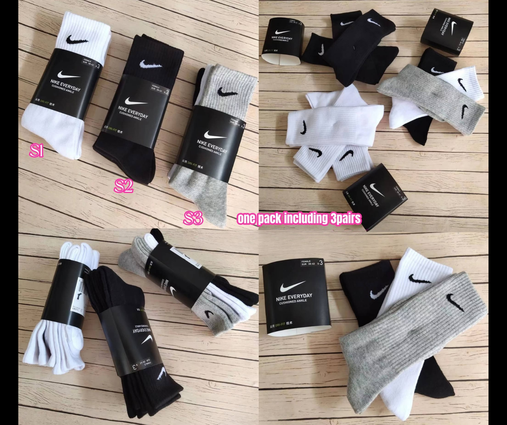 Black Friday/pink Saturday solid everyday crew sock 12.1.25