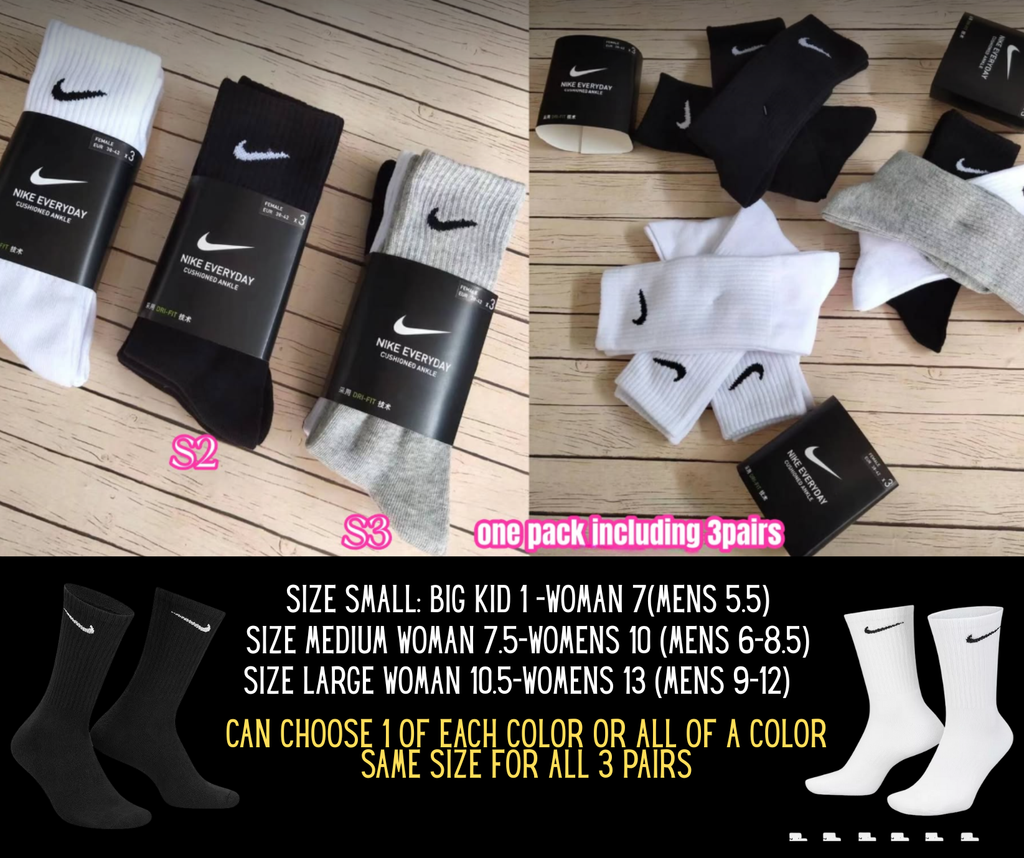 Black Friday/pink Saturday solid everyday crew sock 12.1.25