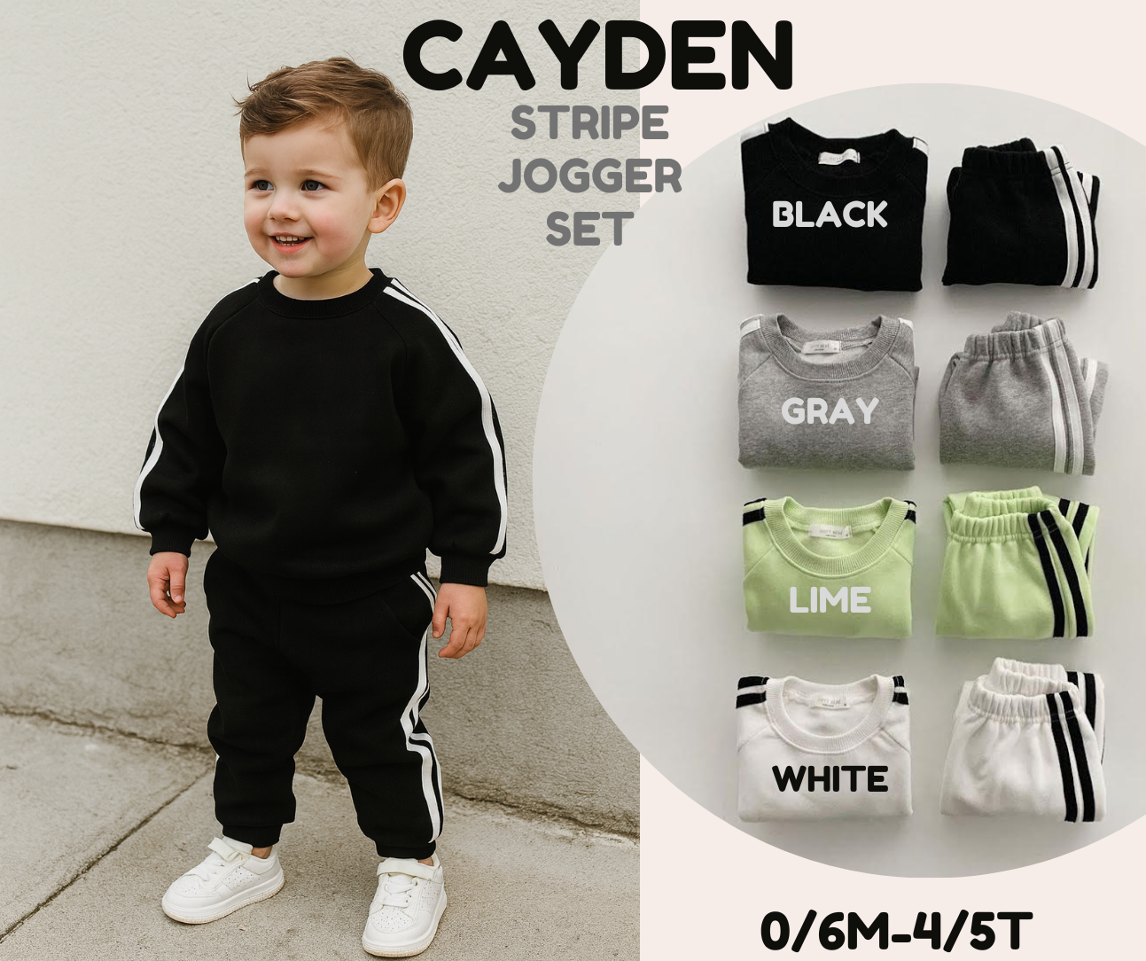 PREORDER: Cayden Stripe Jogger Set 12.8.25