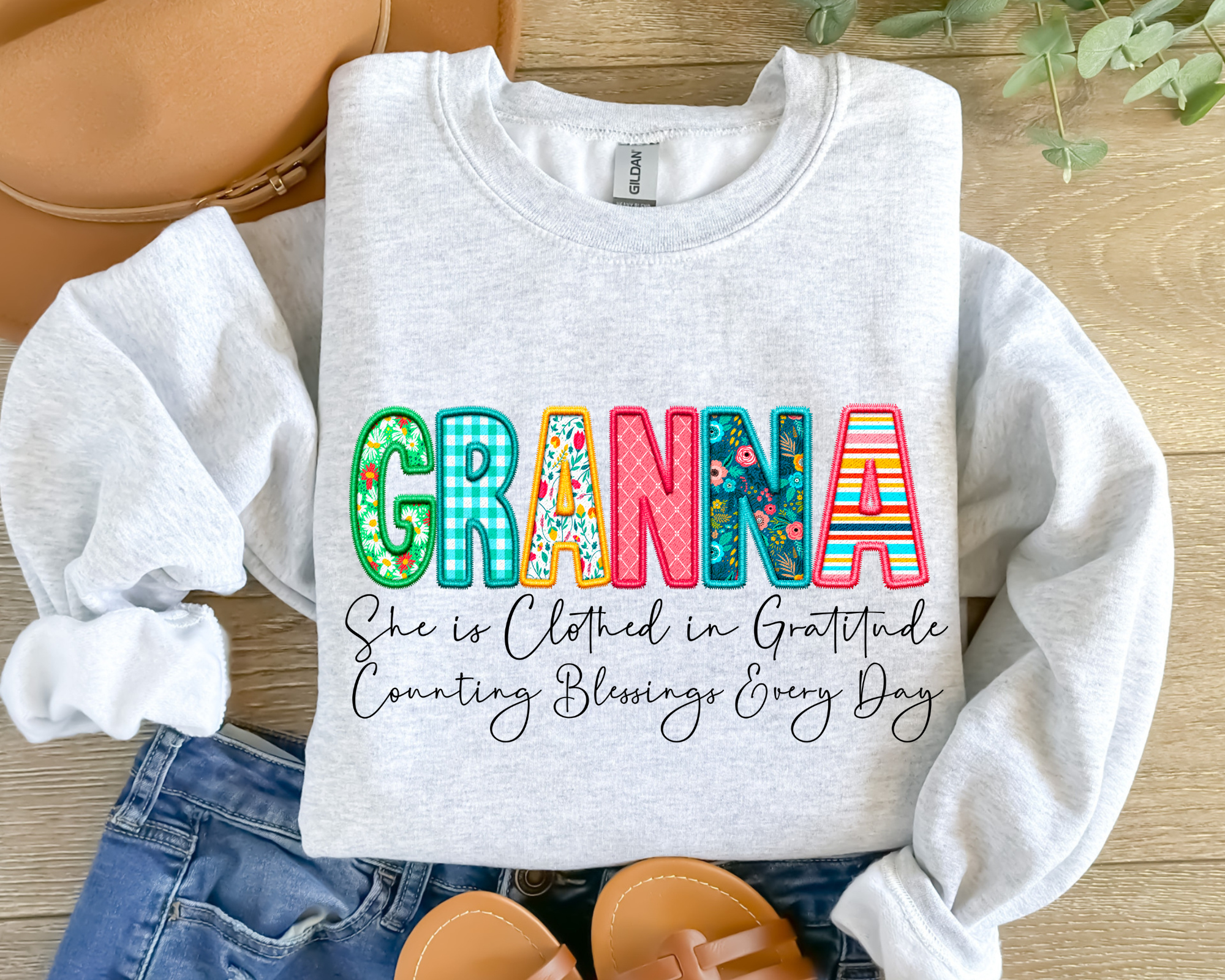 Granna: She Is Clothed In Gratitude & Counting Blessing Everyday - Sweatshirt