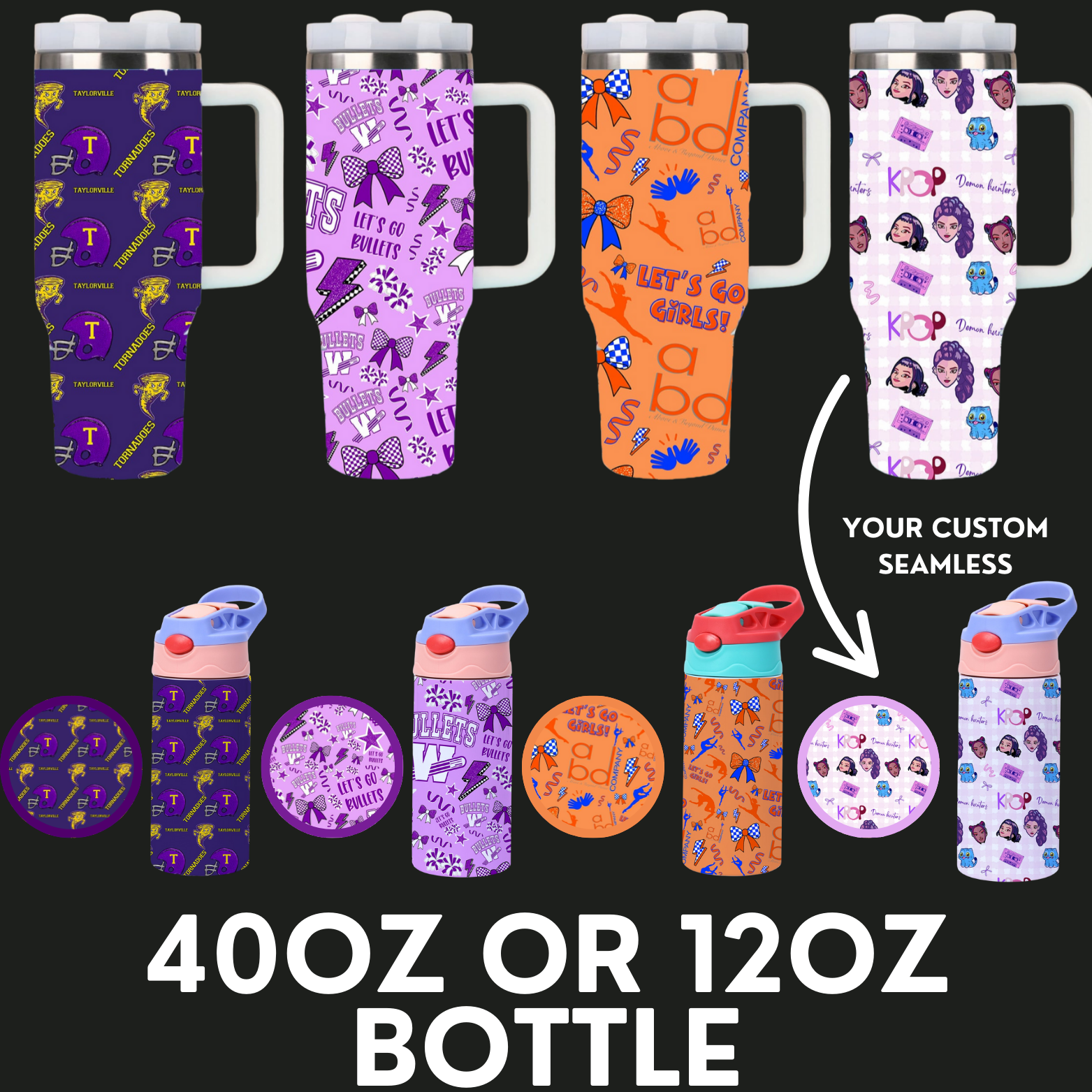 PREORDER: RERUN Custom 40oz and 12oz cups 12.15.25 osym