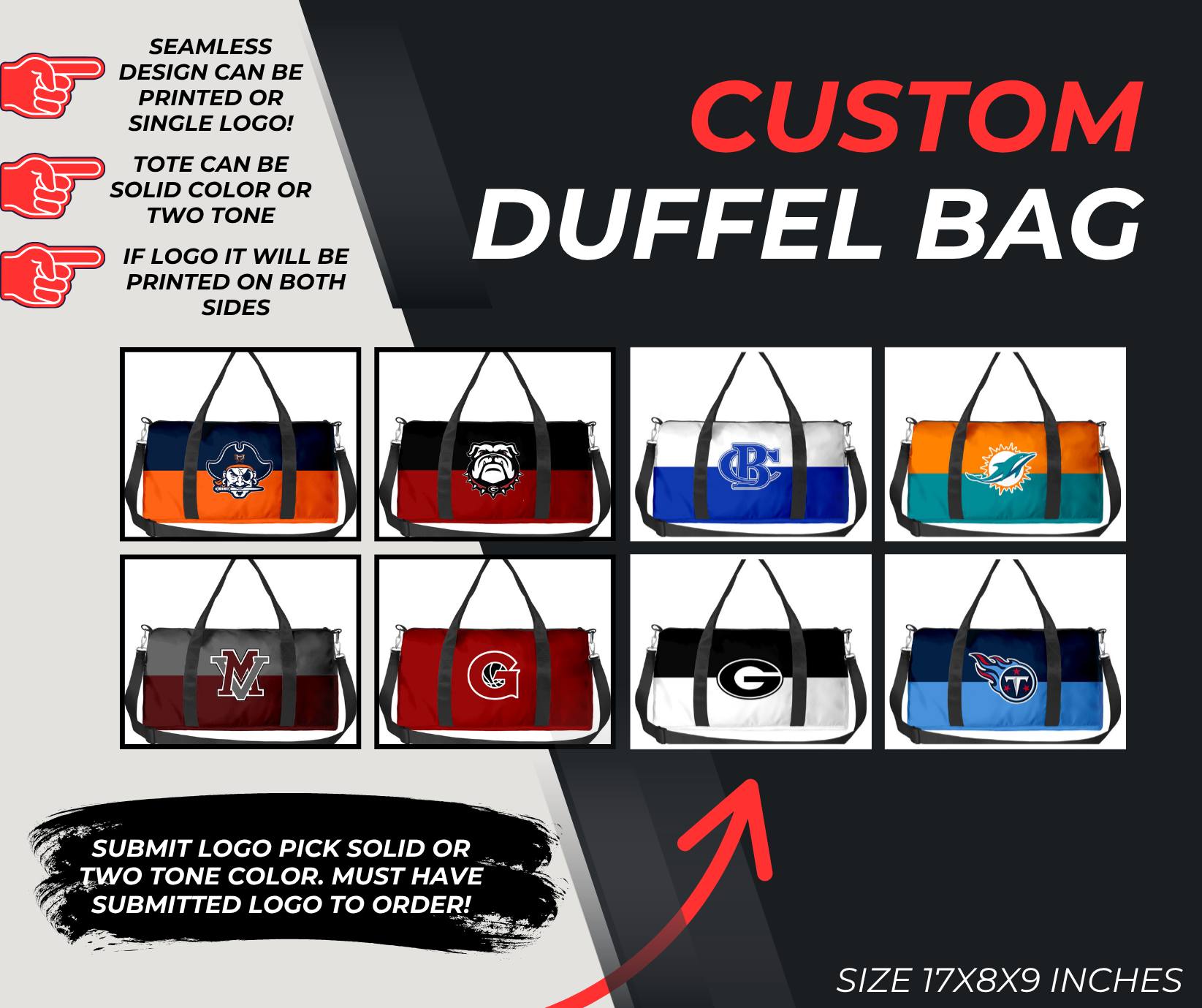 PREORDER: CUSTOM DUFFEL BAGS 11.24.25 OSYM