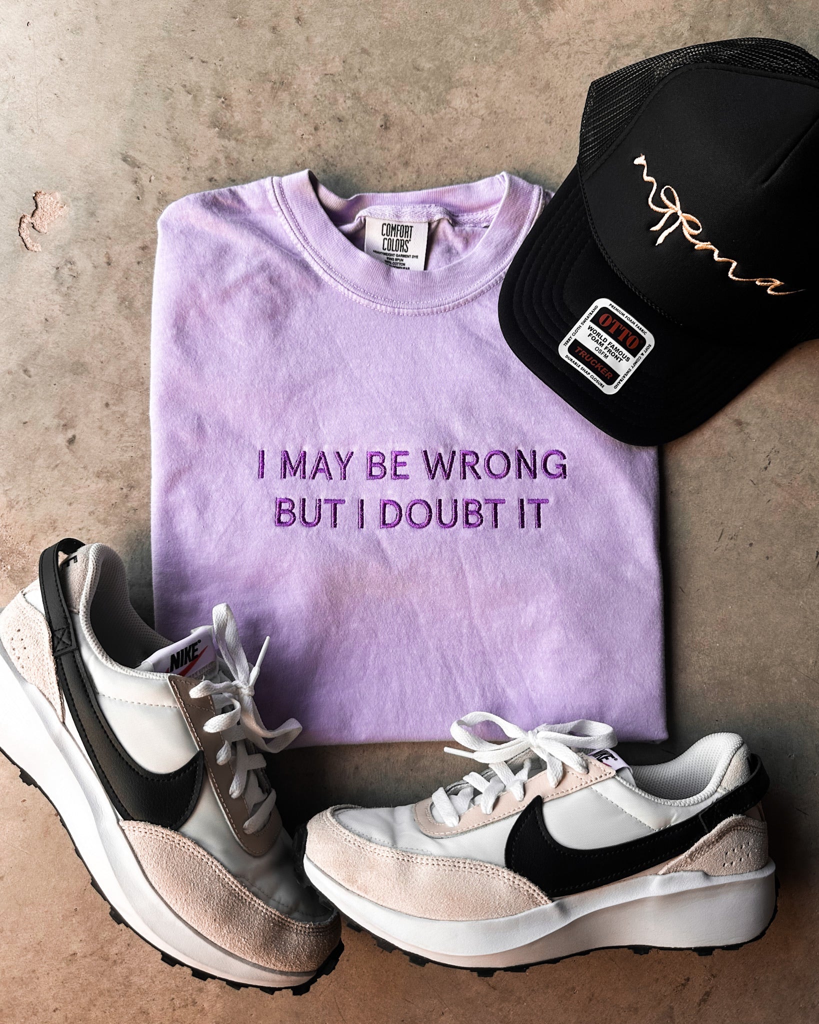 I may be wrong Embroidery Graphic Tee