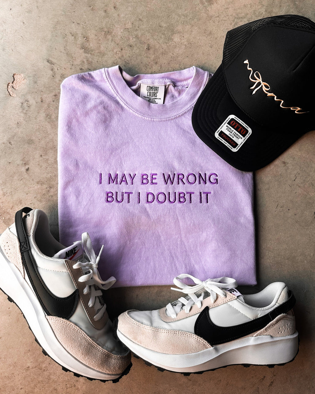 I may be wrong Embroidery Graphic Tee