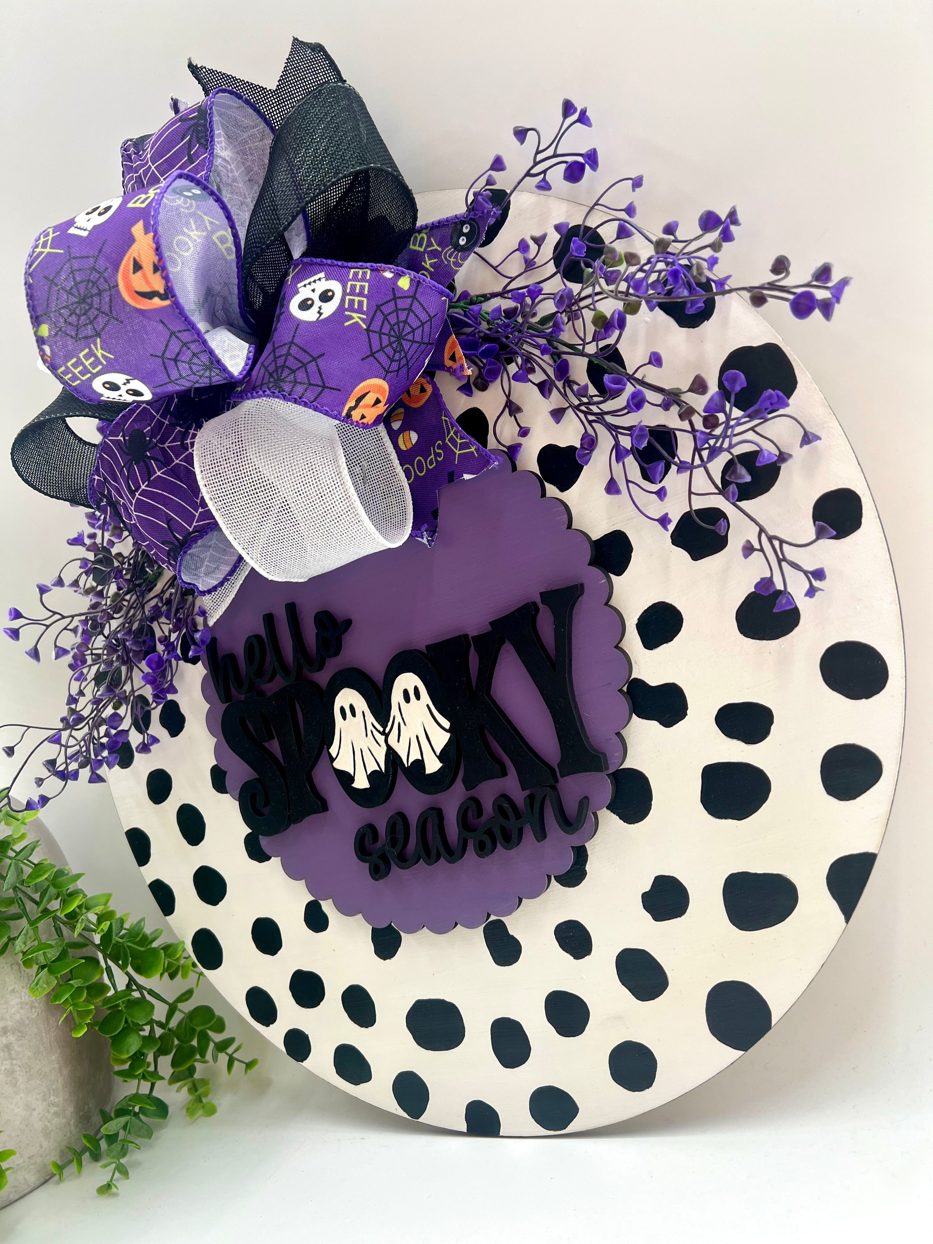 Hello Spooky Season - 18” Door Hanger