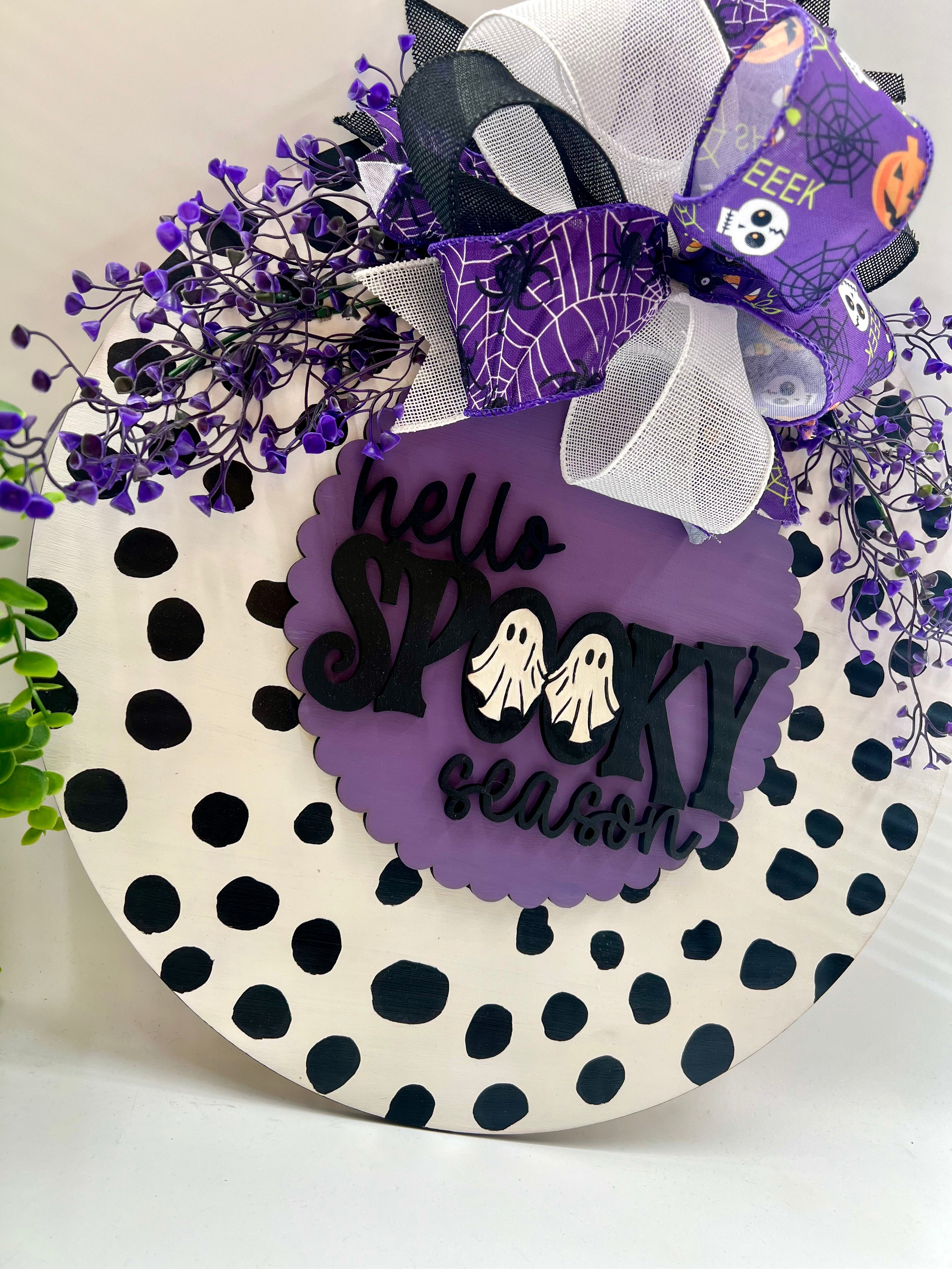 Hello Spooky Season - 18” Door Hanger