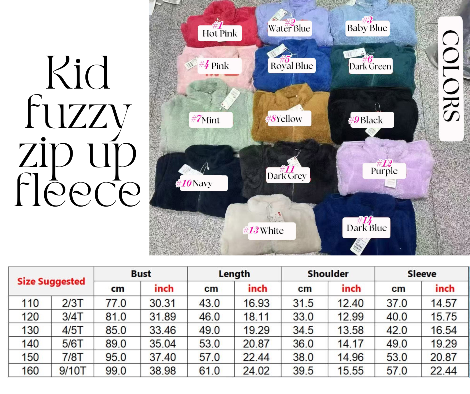 PREORDER: Kid Fuzzy zip up fleece 11.17.25 osym