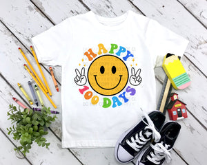 Happy 100 Days Of School Face - Tee