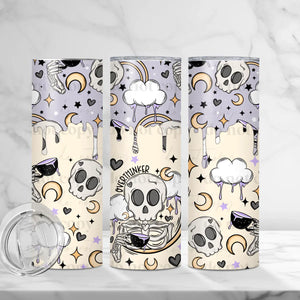 Overthinker Skull Tumbler