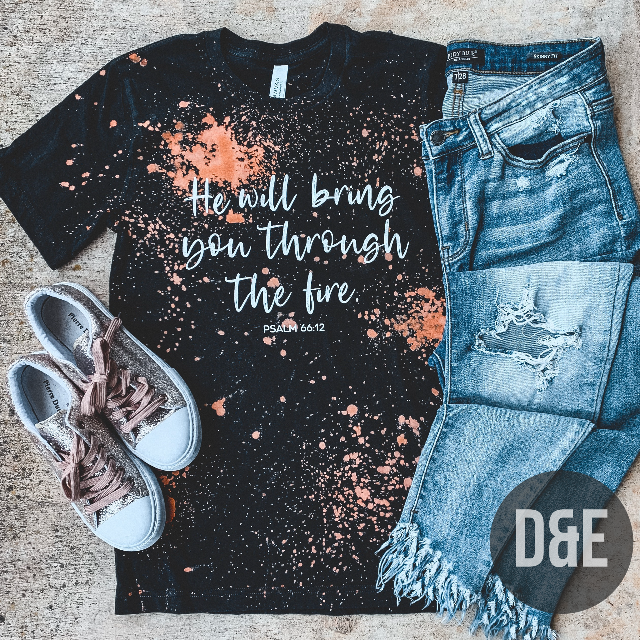 Fire Bleached Graphic Tee