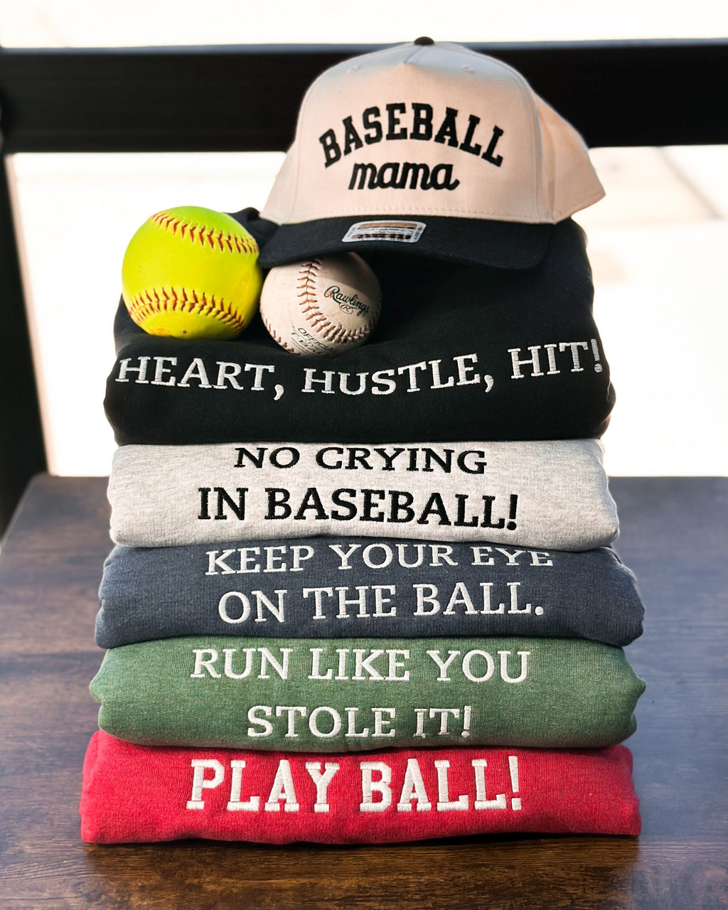 Baseball Embroidery Sweatshirt