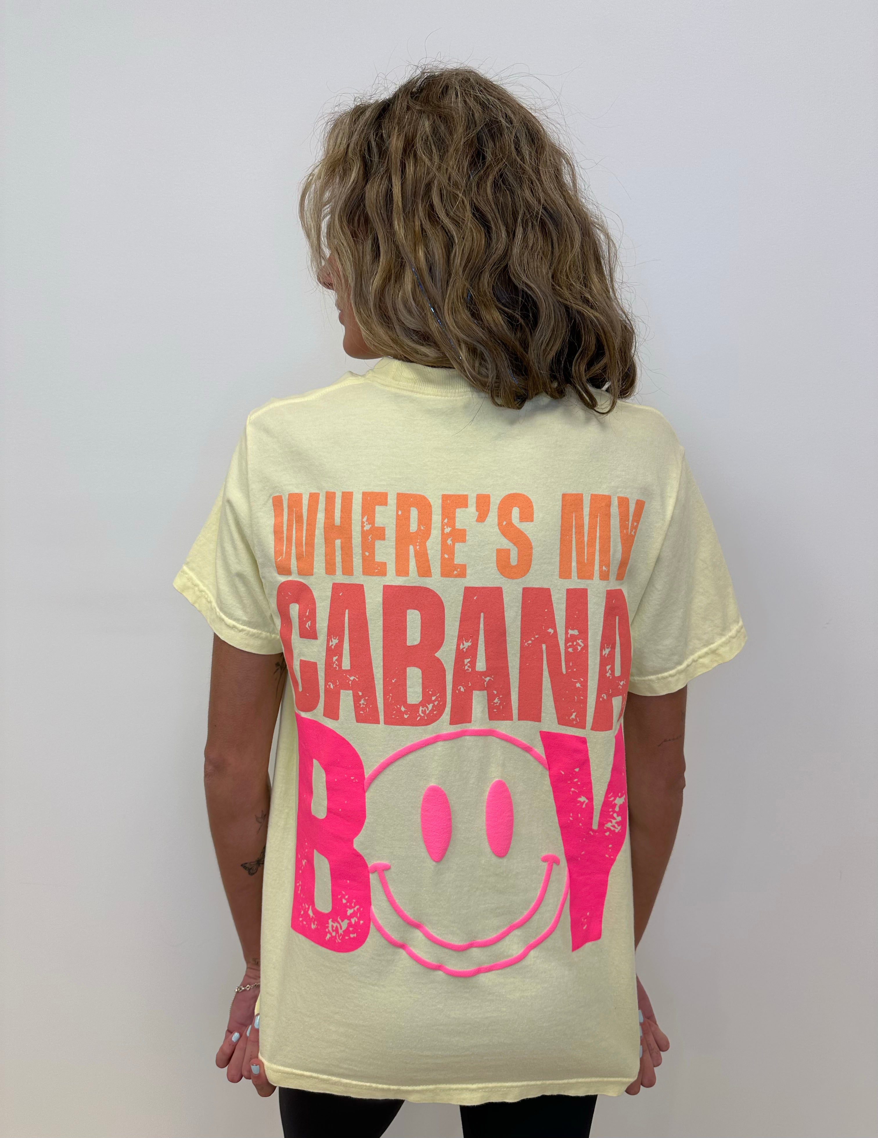 Cabana Boy PUFF Graphic Tee - SMILE IT'S SUMMER