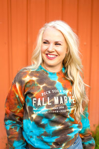 Fall Market (Puff Ink) Tie Dye Sweatshirt