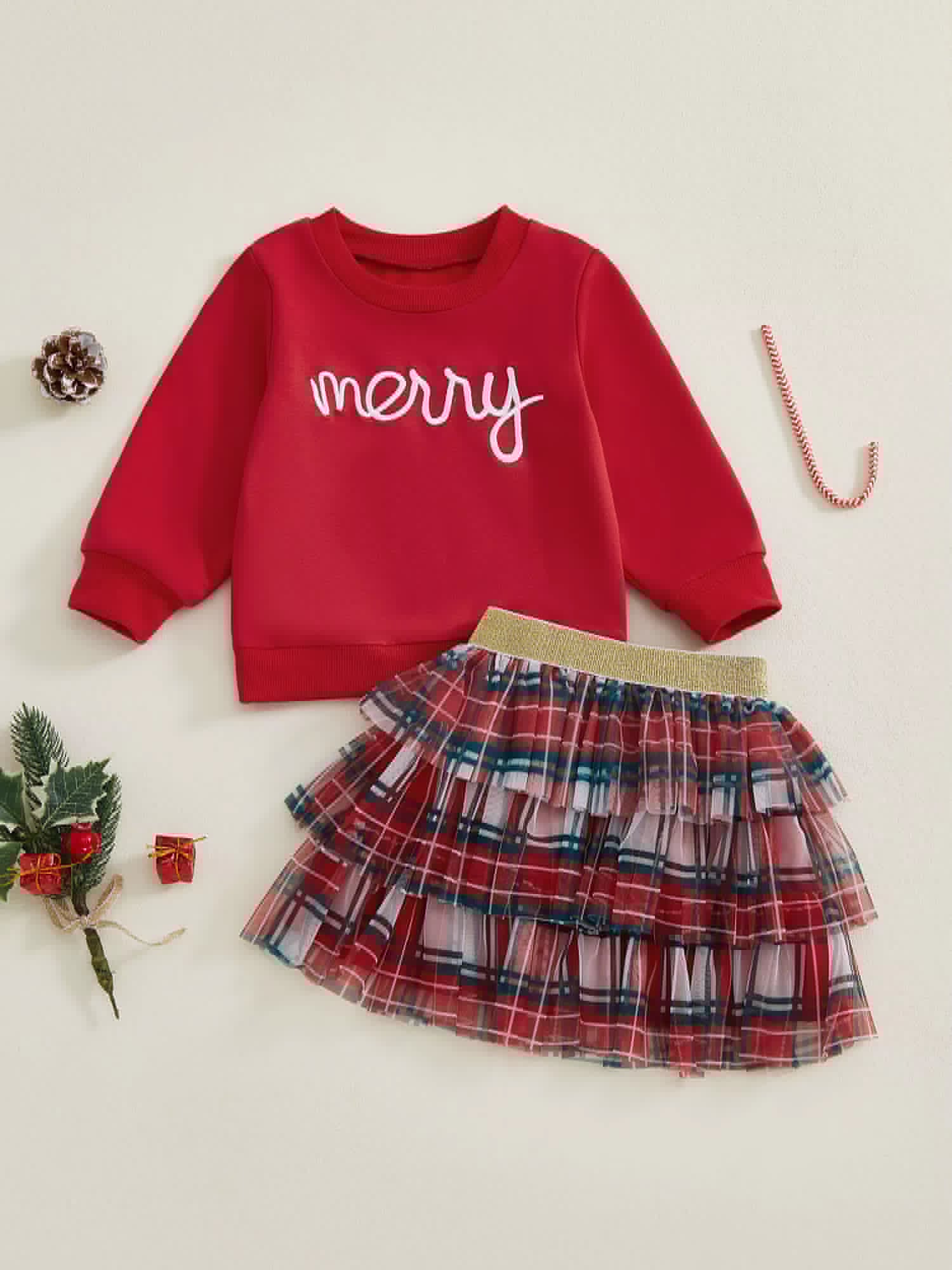 PREORDER: Merry Plaid Tutu Set 11.10.25