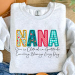 Nana: She Is Clothed In Gratitude & Counting Blessing Everyday - Sweatshirt