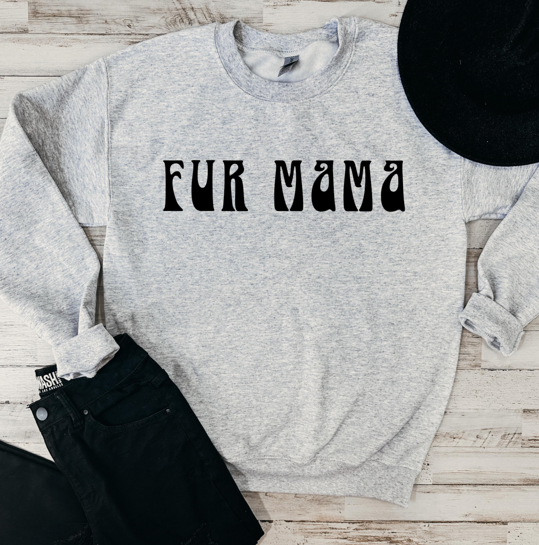 Fur Mama (Light Grey Sweatshirt)